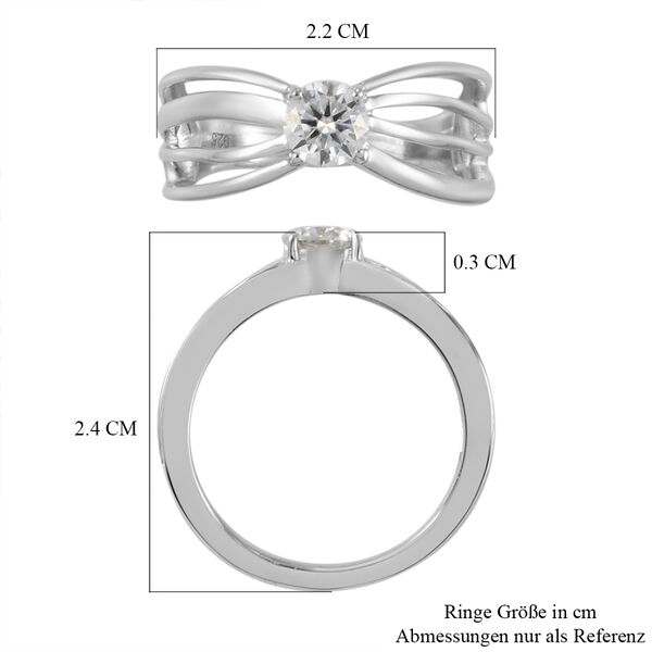 88 Facetten Moissanit-Ring, 925 Silber platiniert  ca. 0,43 ct image number 7