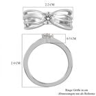 88 Facetten Moissanit-Ring, 925 Silber platiniert  ca. 0,43 ct image number 6