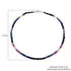 Mehrfarbige Saphir-Perlen-Halskette, 45 cm - 110 ct. image number 4