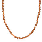 D'Joy Hessonit Granat Halskette ca. 45 cm + 5 cm Extender, 925 Silber rhodiniert ca. 30.00 ct