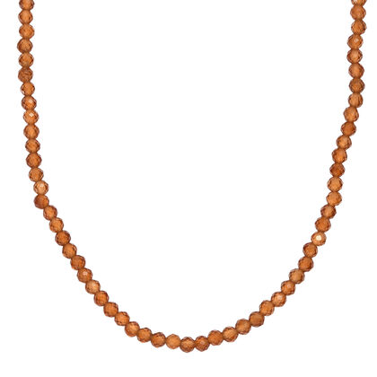 D'Joy Hessonit Granat Halskette ca. 45 cm + 5 cm Extender, 925 Silber rhodiniert ca. 30.00 ct