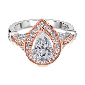 Zweifarbiger Moissanit Ring - 1,75 ct. Zweifarbiger Moissanit Ring - 1,75 ct.