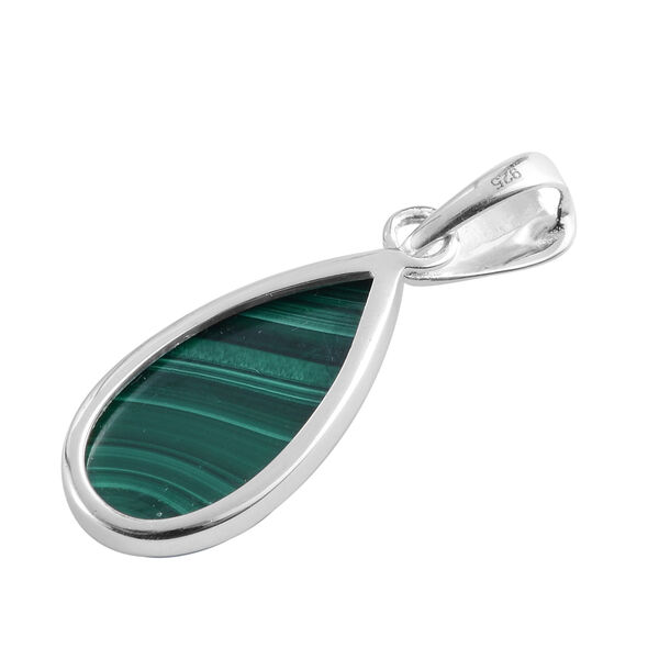 Malachit Silber Solit&auml;r-Anh&auml;nger 12,30 Ct image number 5