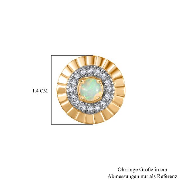 AA Nat&uuml;rlicher, &auml;thiopischer Welo Opal Ohrringe, ca. 0,65 ct image number 5