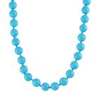 Blauer Muschelkernperle Halskette ca. 50 cm Reiner Edelstahl