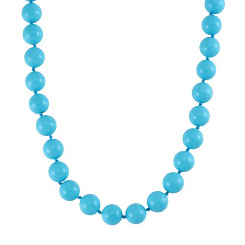 Blauer Muschelkernperle Halskette ca. 50 cm Reiner Edelstahl image number 0