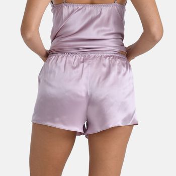 LA MAREY Seidenshorts aus Maulbeerseide, Lila, S