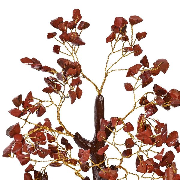 LIVMORE Edelsteinbaum mit Orgonit Basis, Roter Jaspis, 23 cm, 230 Perlen, Rot image number 7
