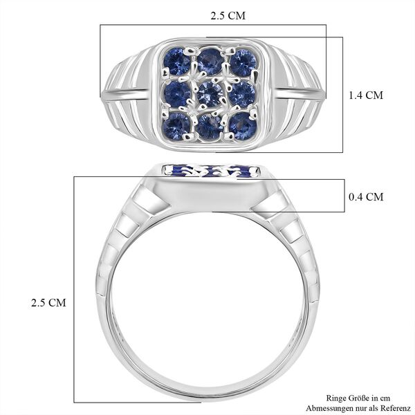 D'Joy AA Ceylon-Saphir Ring 925 Silber rhodiniert (Größe 19.00) ca. 0,81 ct image number 6