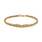 Handgefertigte Verlaufs Königskette Armband ca. 19 cm, 925 Silber 750 Gelbgold Vermeil ca. 9,51g
