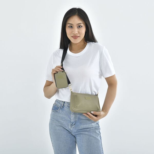 Passage - Crossbody Tasche aus Kunstleder, Braun image number 2