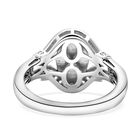 Natürlicher, äthiopischer Opal und weißer Zirkon-Ring, 925 Silber rhodiniert  ca. 1,69 ct image number 5