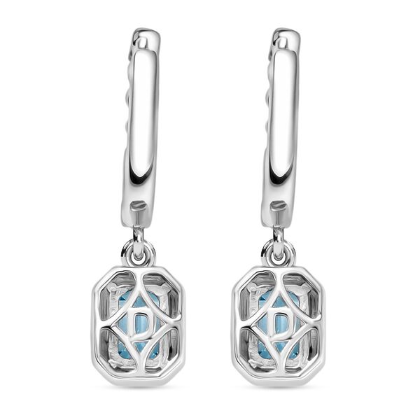 D'Joy AAA blaue und wei&szlig;e Zirkon Ohrringe - 2,61 ct. image number 5