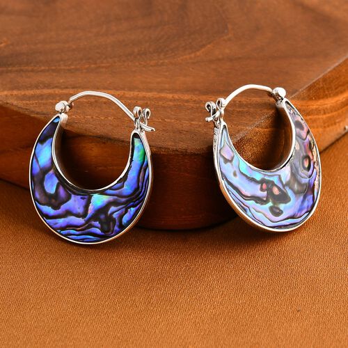 Royal Bali Kollektion - Abalone Muschel Creolen image number 1