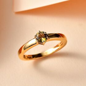 AA Natürlicher, goldener Tansanit Ring - 0,58 ct.