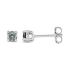 D'Joy Blauer Moissanit Ohrringe 925 Silber rhodiniert ca. 0.60 ct