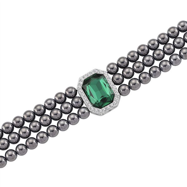 Gr&uuml;ner Kristall, Terahertz Halskette, ca. 43 cm mit 5 cm extender image number 4