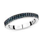 Blauer Diamant-Half-Eternity-Ring, 925 Silber platiniert, 0,25 ct. image number 3