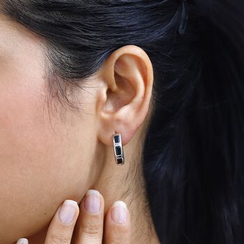 Schwarze Spinell-Ohrringe - 2,92 ct.