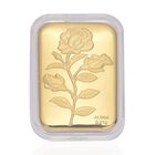 EXKLUSIVES GESCHENK - 999er Goldplatte mit Rosen-Motiv