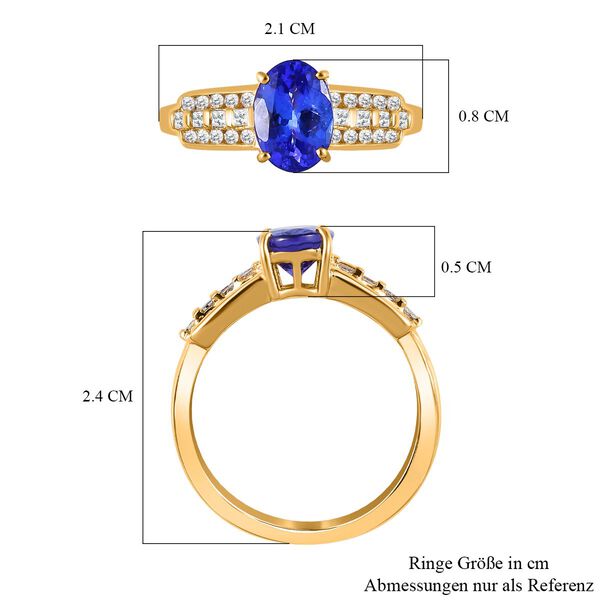 AAA Tansanitring mit Diamanten - 1,71 Karat. image number 7