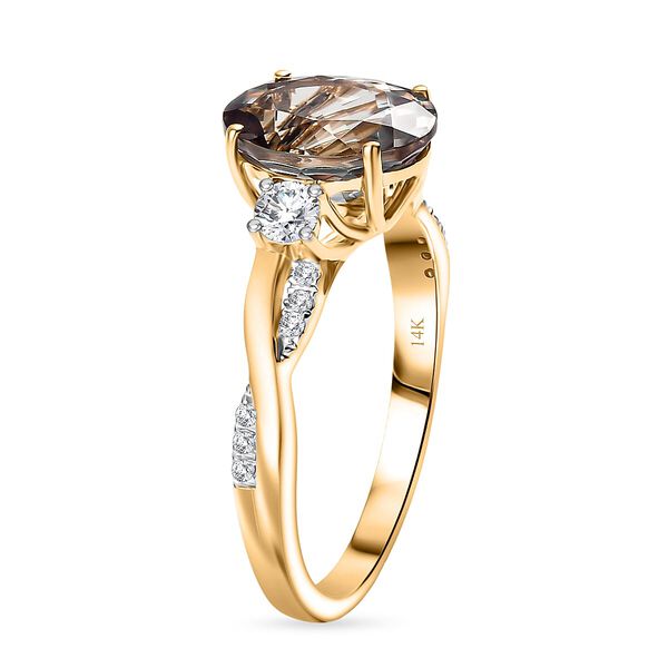 AAA Turkizit, Weißer Diamant Ring 585 Gold (Größe 19.00) ca. 3,26 ct image number 3