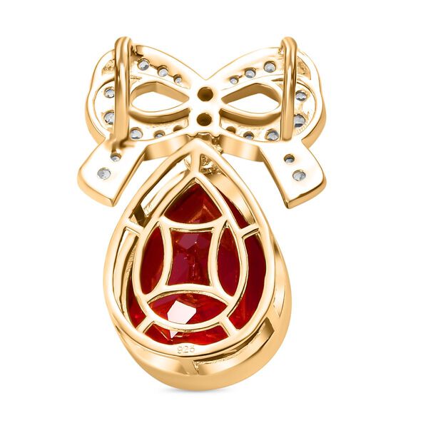 Labor Padparadscha Saphir und Zirkon Anhänger - 12,34 ct. image number 5