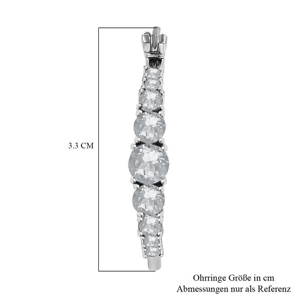 Wei&szlig;e Topas Ohrringe, Edelstahl, ca. 3.54 ct image number 4