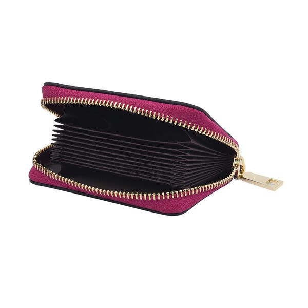 PREMIERE - SENCILLEZ Geldbörse aus 100% echtem Leder und RFID Schutz, Größe 12x2x8 cm, Fuchsia image number 4