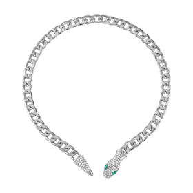 Grüner Kristall Halskette ca. 56 cm Standard