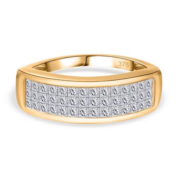 I1-I2 G-H Diamant Ring in 375 Gold - 1 ct.