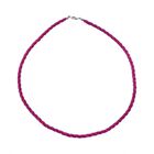 Rhodolith Granat Halskette, ca. 45 cm, 925 Silber ca. 38.75 ct