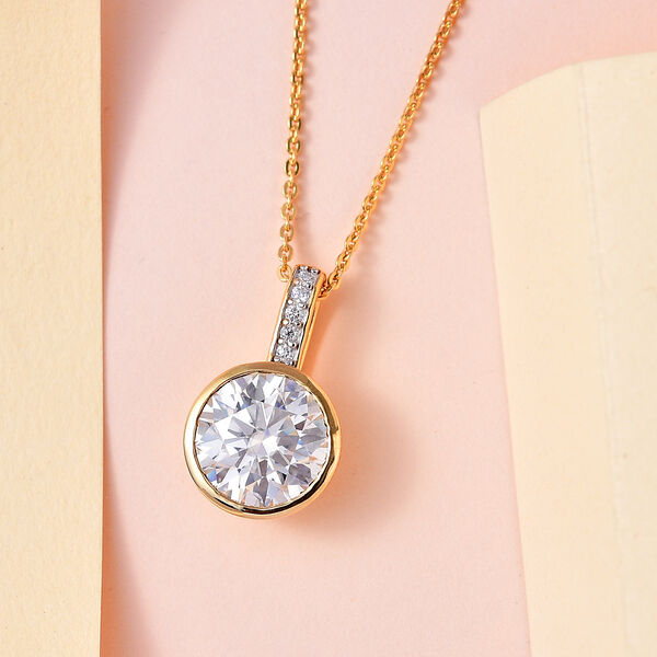 Moissanit-Anh&auml;nger mit Kette - 2,41 ct. image number 3