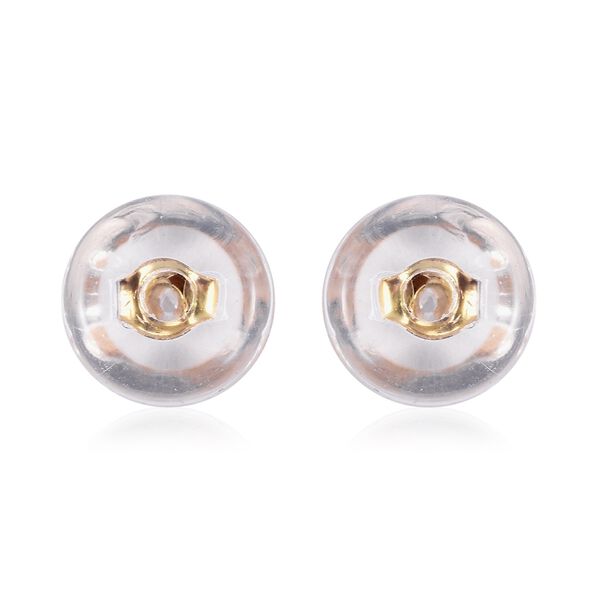 9 Paar Ohrstopper Set Rund, 925 Silber Kern mit Silikon, rhodiniert vergoldet rosévergoldet image number 3