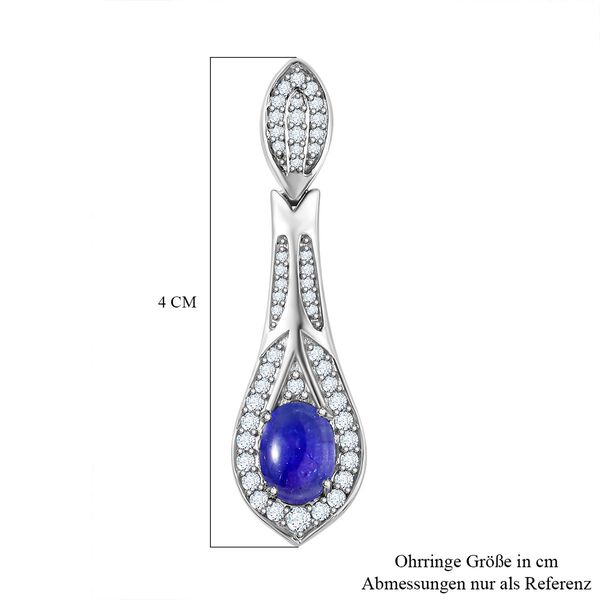 AA Tansanit und Zirkon Ohrringe- 6,40 ct. image number 6