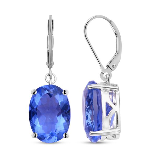 Farbwechsel Fluorit-Ohrringe, 925 Silber rhodiniert ca. 14,08 ct image number 4