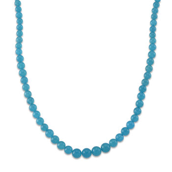 D'Joy AAAA Amazonit Halskette ca. 50 cm 925 Silber Rhodiniert ca. 210,00 ct.