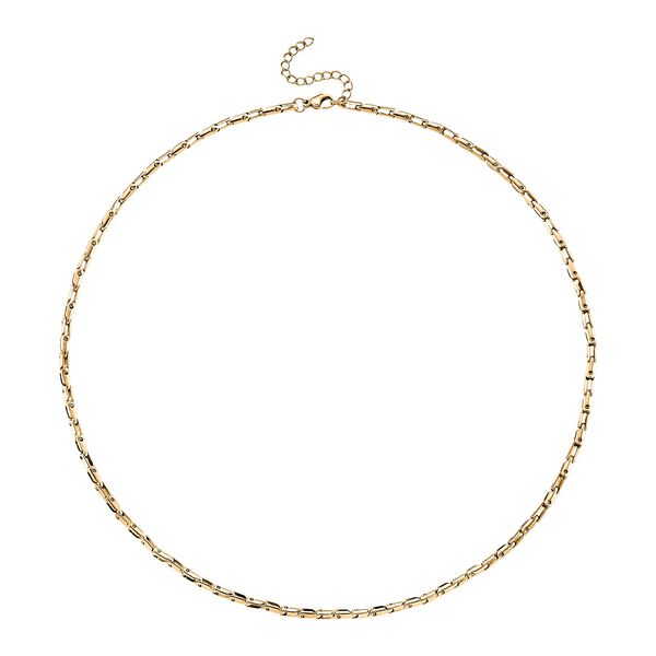 2er-Set Halsketten, Edelstahl, goldfarben, Gliederkette und Schlangenketten-Optik, ca. 50 + 5 cm image number 6