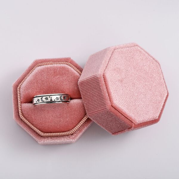 Nachthimmel Spinning Ring Geschenkset in platiniertem Silber image number 11