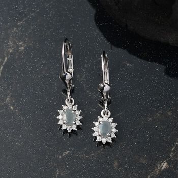 D&rsquo;joy Alexandrit, Moissanit Ohrringe 925 Silber rhodiniert ca. 0,56 ct.