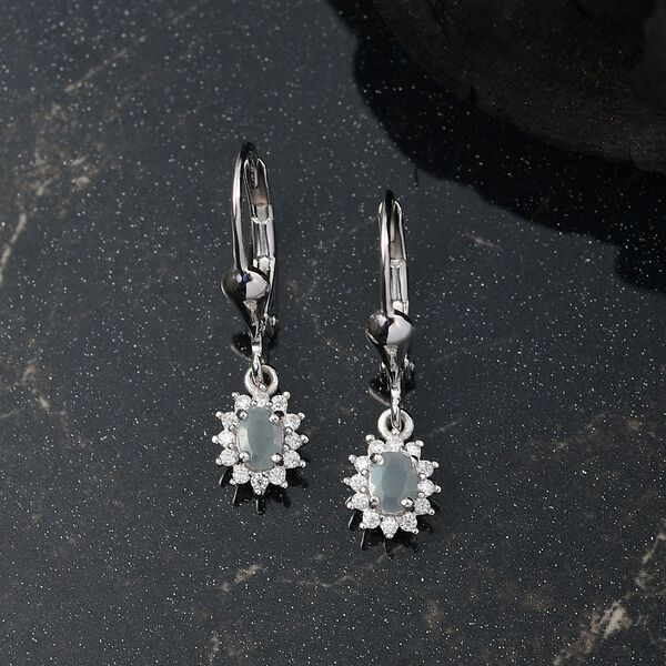 D&rsquo;joy Alexandrit, Moissanit Ohrringe 925 Silber rhodiniert ca. 0,56 ct. image number 2