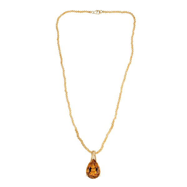 D'Joy AA Citrin Anh&auml;nger 50cm mit Kette - 58,60 ct. image number 4