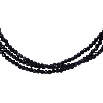 Schwarzes Spinell-Armband, 19 cm - 35 ct.