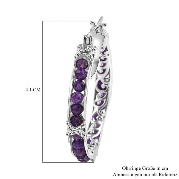 Afrikanische Amethyst Creolen - 15,71 ct. image number 6