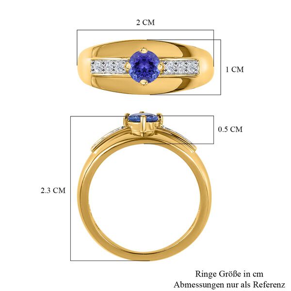Tansanit und Zirkon Ring - 0,47 ct. image number 7
