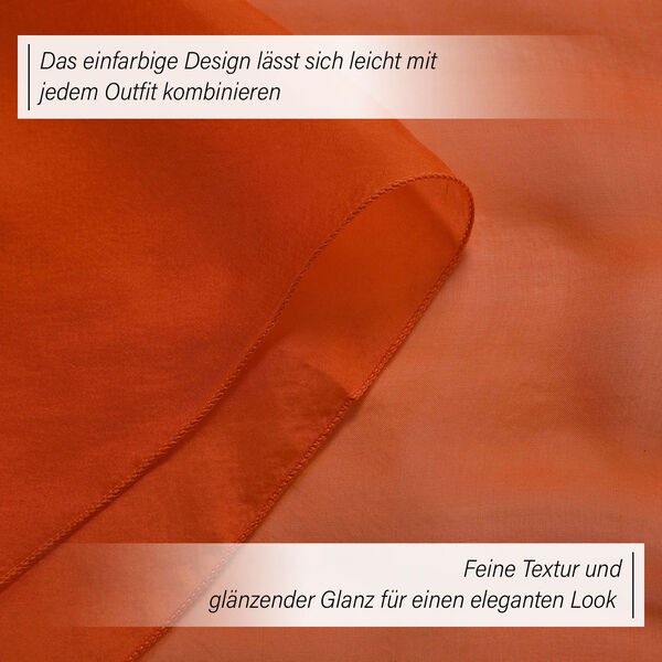 LA MAREY- Schal aus Maulbeerseide, Orange image number 3