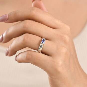 EVER TRUE Tansanit Ring Reine Bronze (Gr&ouml;&szlig;e 17.00) ca. 0,46 ct