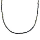 Natürliche Parti-Saphir-Halskette, 50 cm, 925 Silber platiniert, 49,00 ct. image number 3