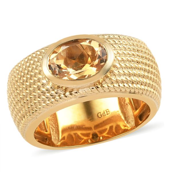 Citrin Solitär Ring in Goldton, 1,03 ct. image number 5