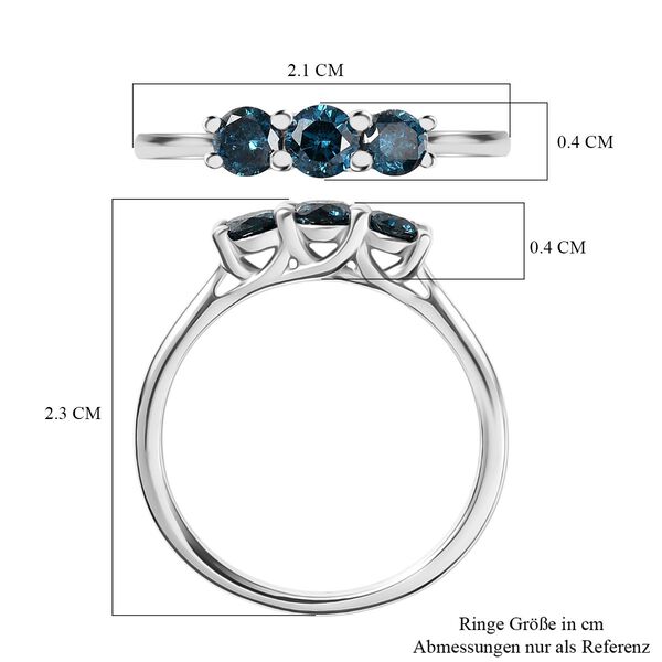 D'Joy blauer Diamant Ring - 0,54 ct. image number 7
